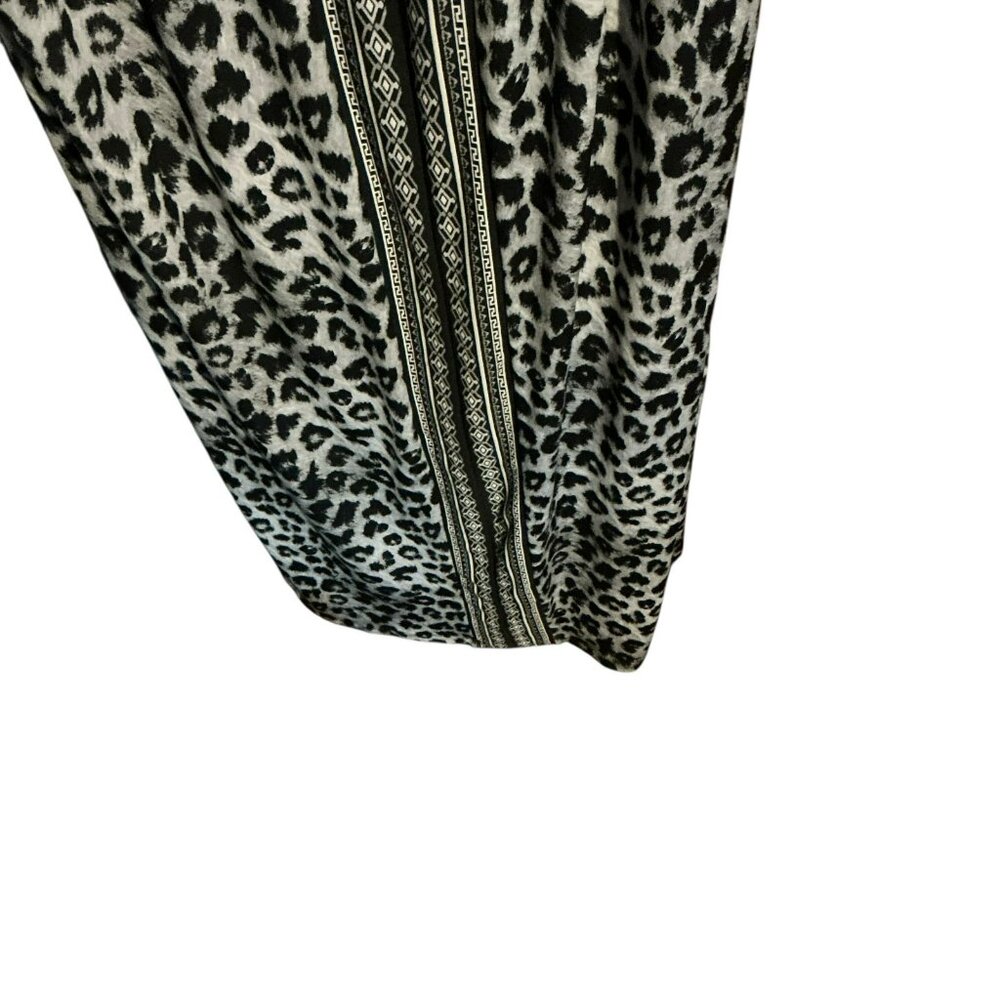 Apt 9 Black/Leopard Maxi Dress 2X Bust=24 Waist=26 Length-=50 Poly/Spandex - Picture 4 of 6